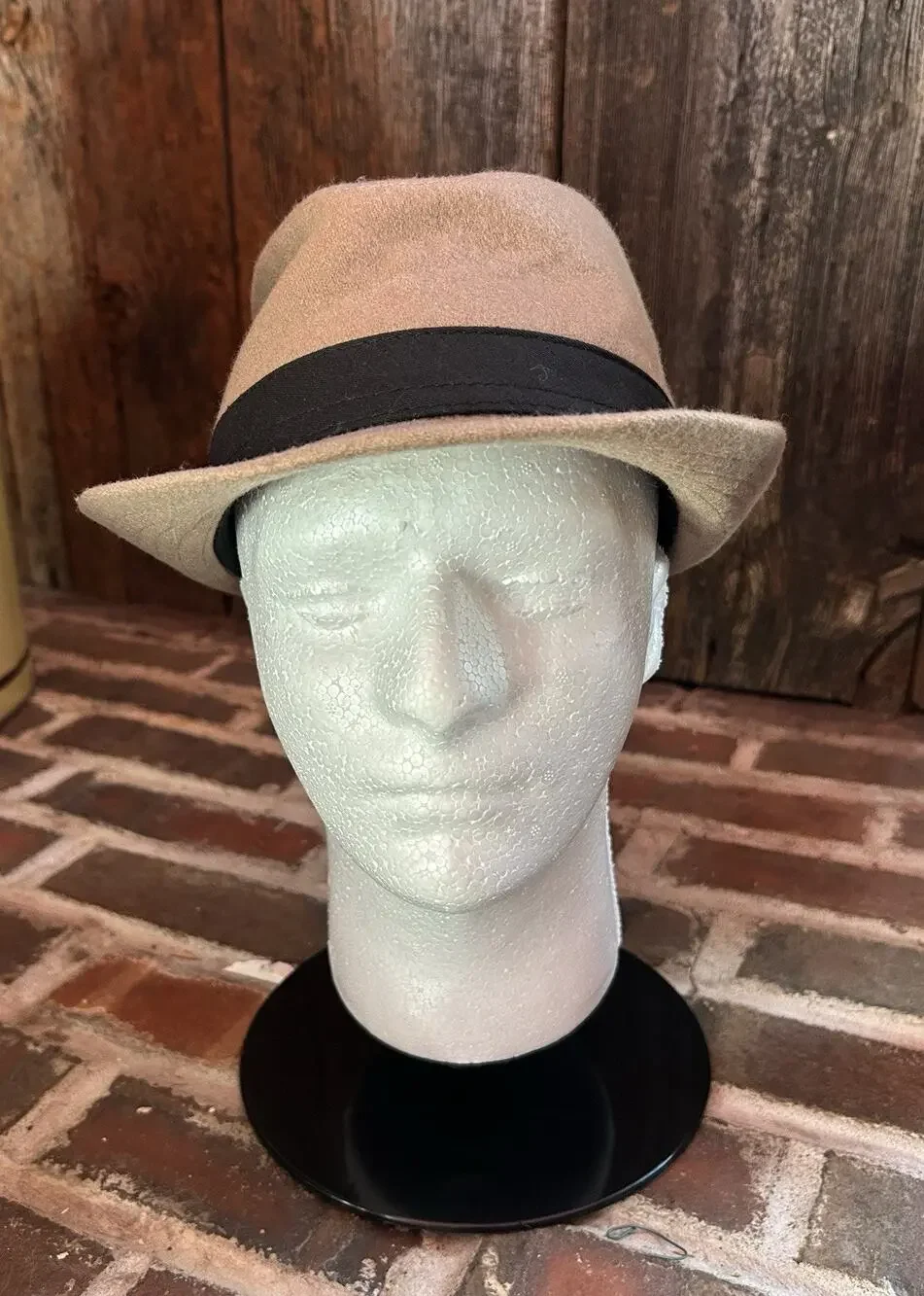 Vintage Erigary Fedora Top Hat Tan Wool Blend Felt Medium Mr Duck Adjustable VGC